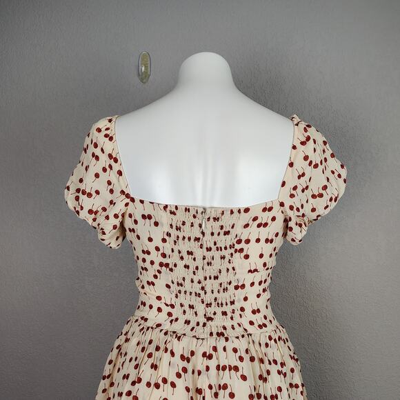 Reformation Davonne Cherry Mini Dress Size 2 Causal Party Summer - Picture 13 of 16